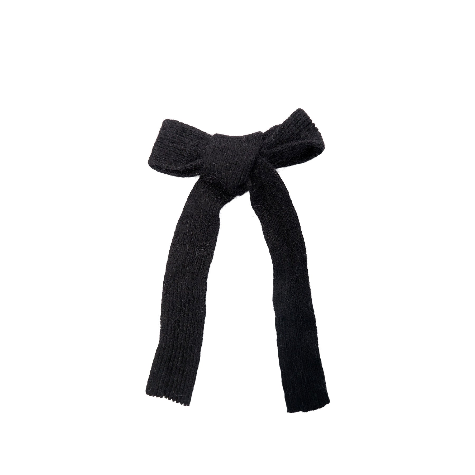 Emerie strikket sløjfe hårspænde - sort